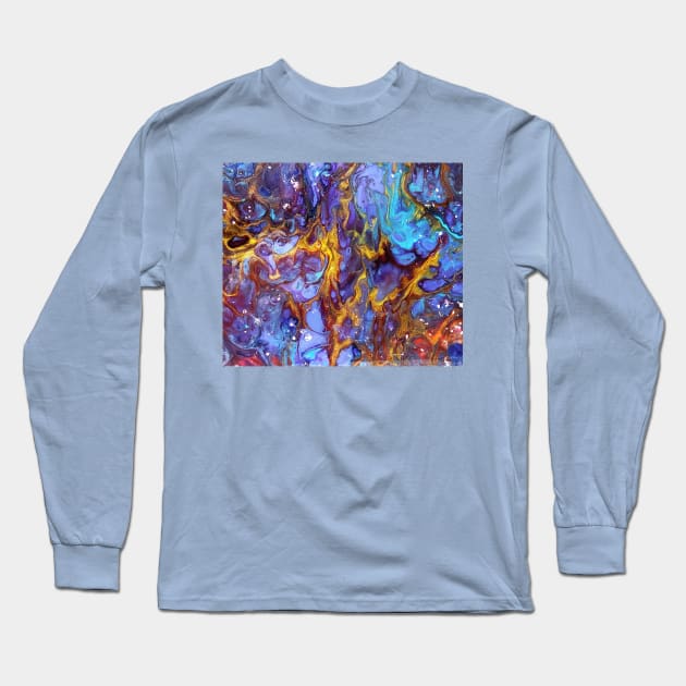 OutPourings-Liquid Fire Long Sleeve T-Shirt by susanchristophe